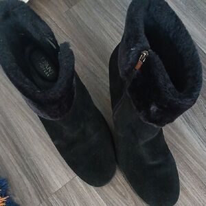 Alfani Black Fur-Trimmed Ankle Boots